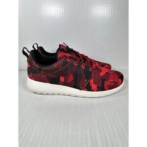 Size 10 Men’s Nike Roshe One Red Black Print Shoe Sneaker 655206-606 NEW